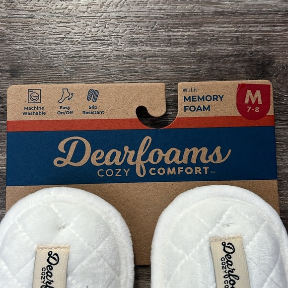 Dearfoams White Bride‎ Slippers Size 8 - Picture 3 of 4
